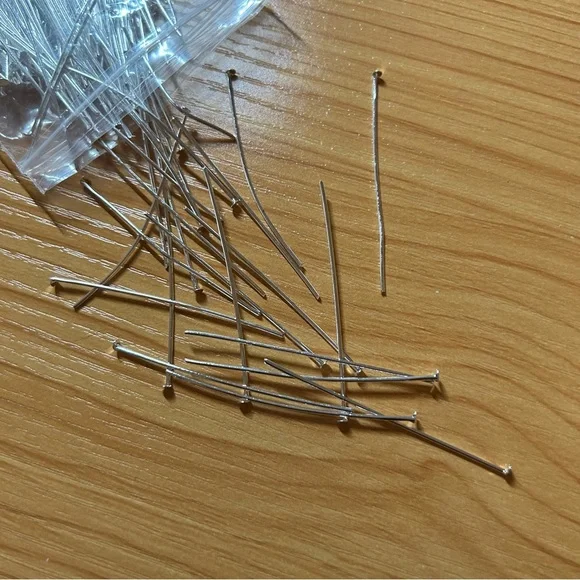 Flat head Pin for Jewelry Making - Silver - Picture 6 of 8